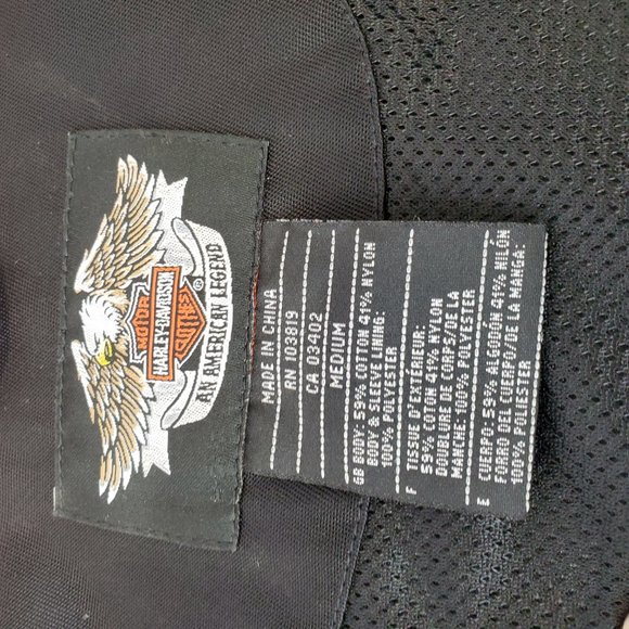 Harley-Davidson Women's Med Nylon & Mesh Black/Orange Motorcycle Riding Jacket - Picture 15 of 16